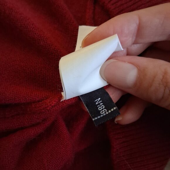 Kate Spade Women's Size XS Dark Red Fringe Wool Blend Sweater A Line Dress - Picture 9 of 11